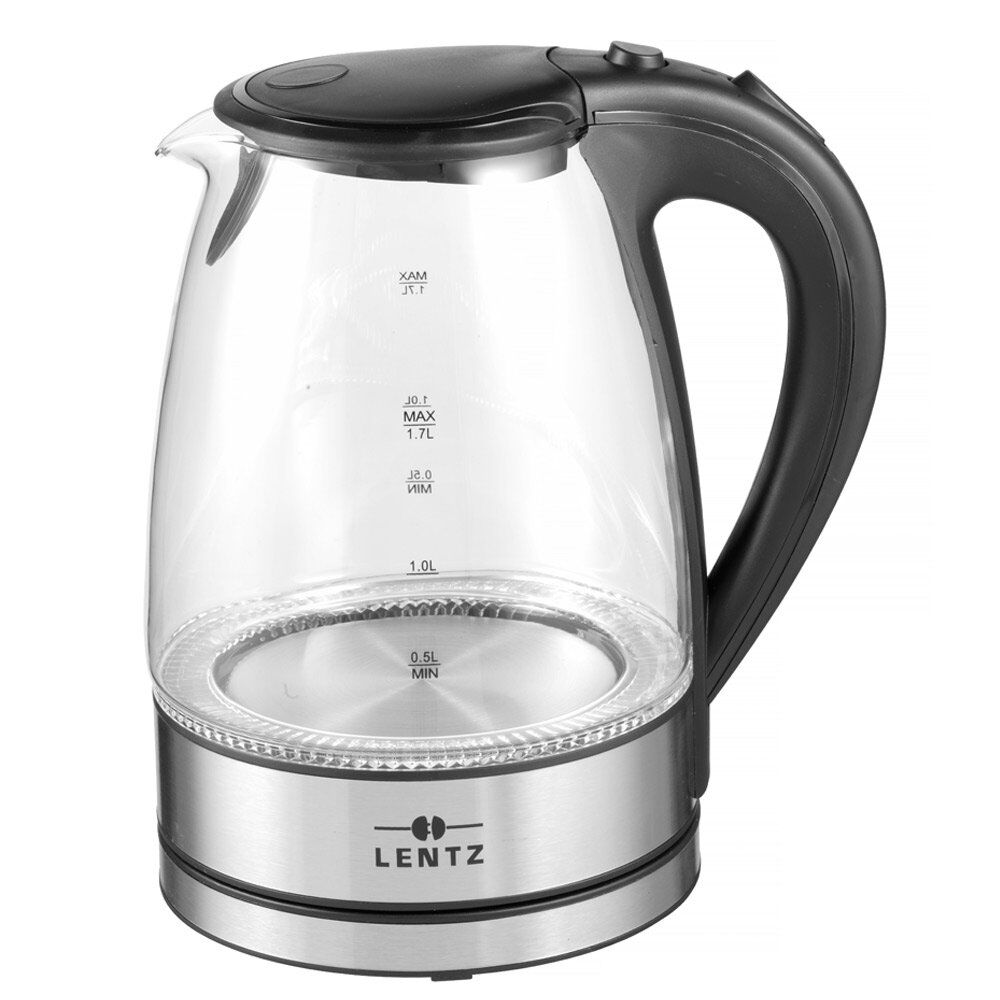 Wasserkocher LED Glas / Edelstahl 1,7L