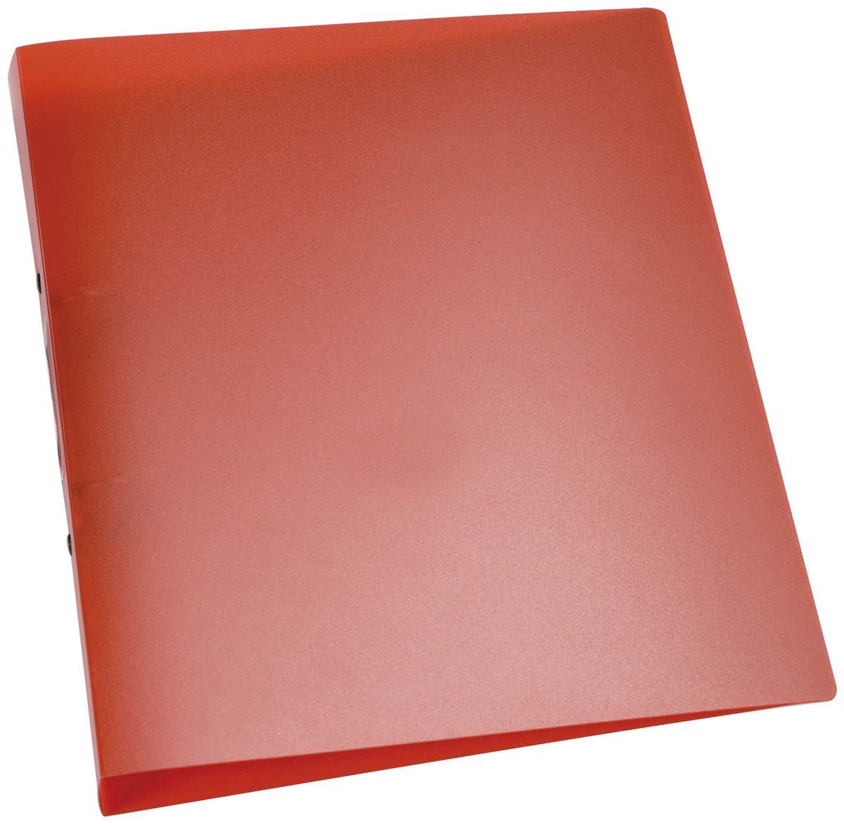 Ringbuch transparent - A4, 2-Ring, Ring-Ø 25 mm, rot-transparent