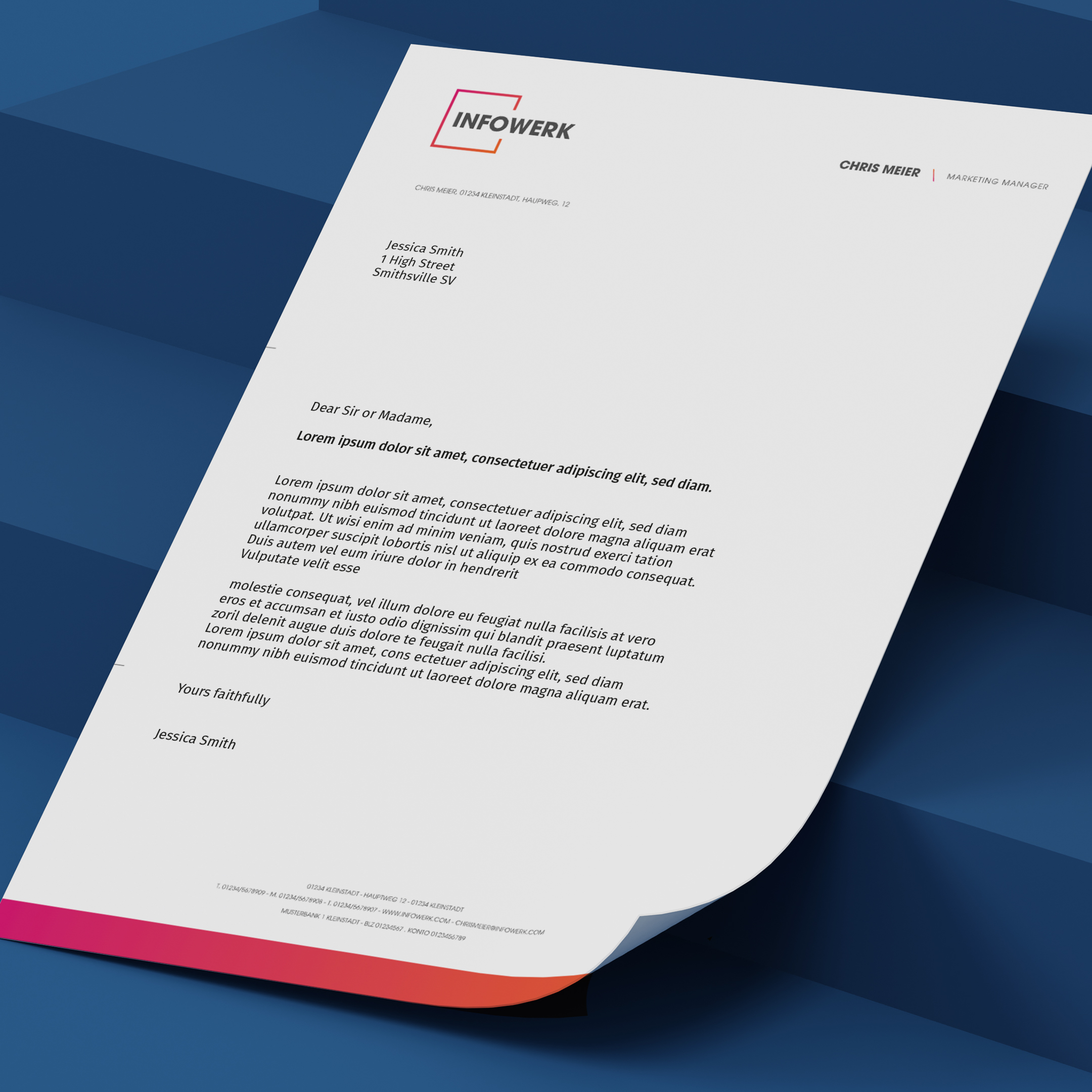 Infowerk: Briefpapier (1.000 Stück) | 1-seitig – DIN A4 | Online gestalten