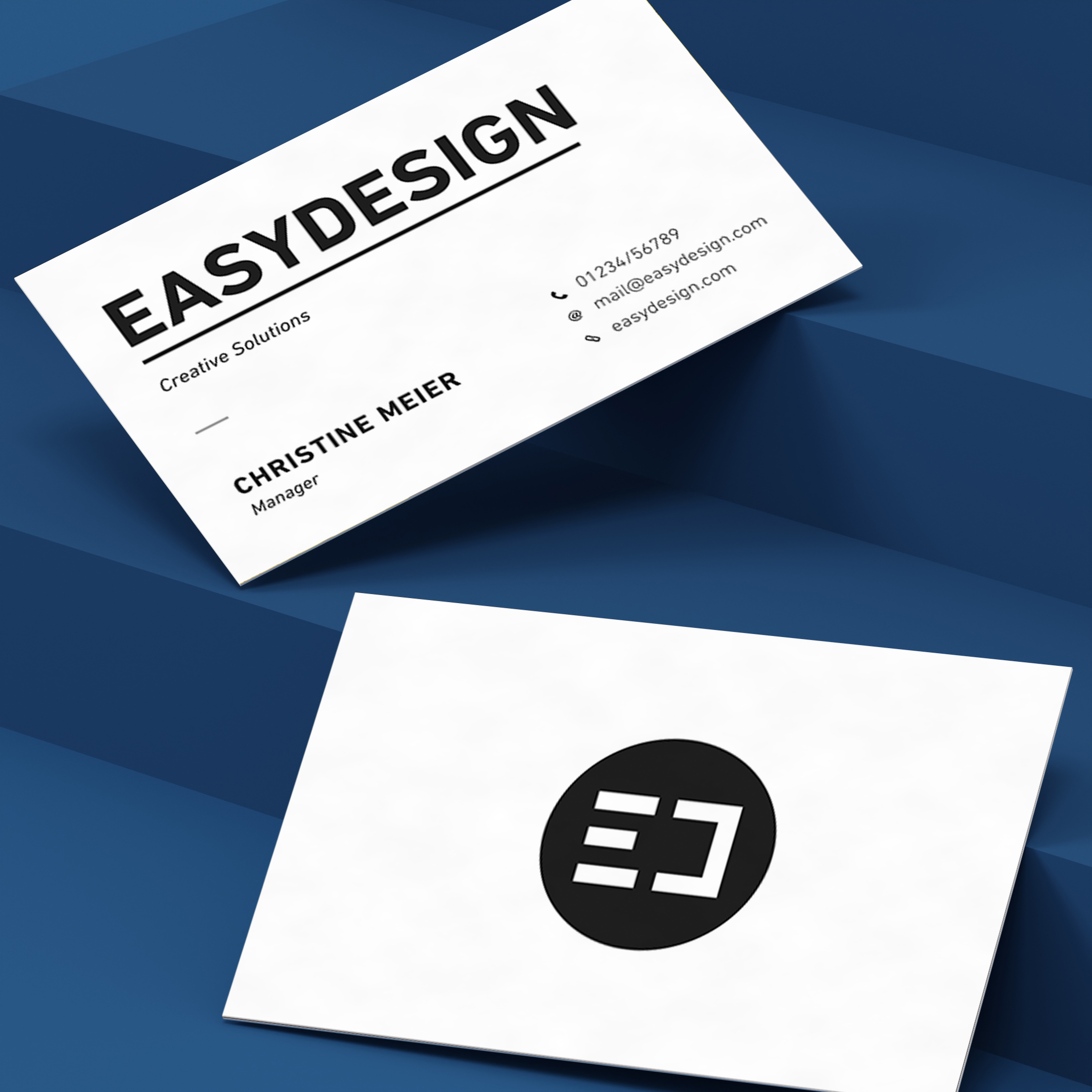 100 Visitenkarten | einseitig | 350g Karton | matt