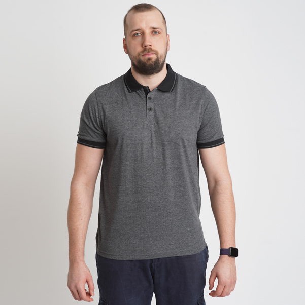 Männer Kontrast Polo