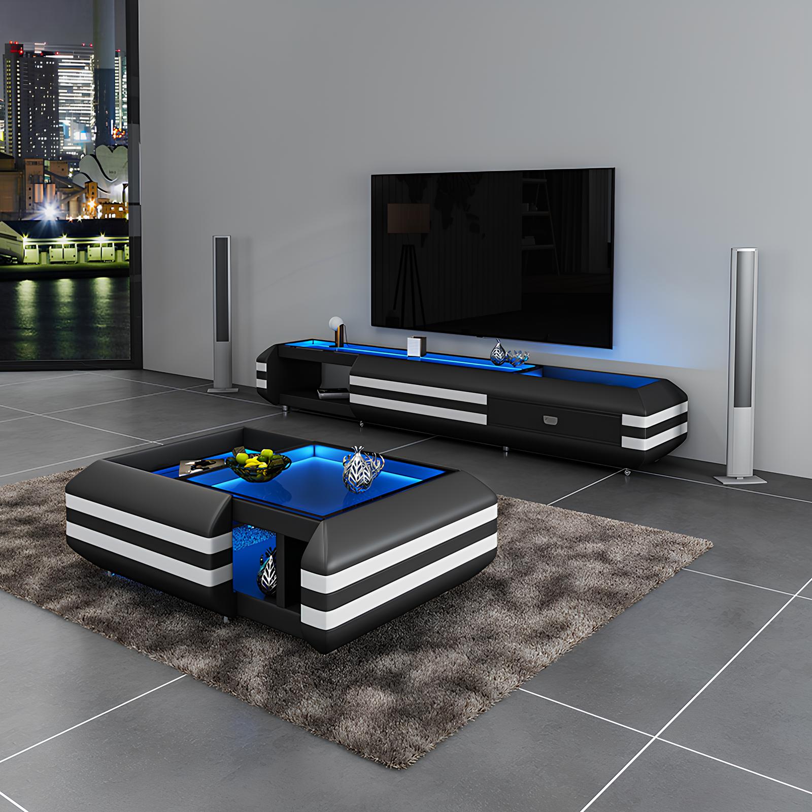 Couchtisch Designer Tisch Couchtisch Tische Glastisch Beleuchtet Couchtisch Led