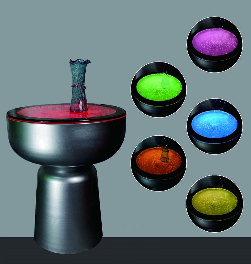 Design Tisch Wasser Säulen Säule Water Sofa Tische LED Beistell Tische Säulen