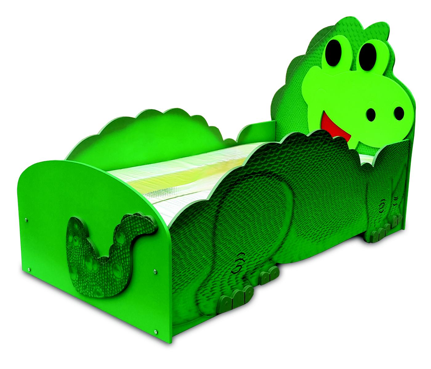 Dino Groß Bett mit Matratze Kinderbett Kinderzimmer Kinder Zimmer Betten Holz