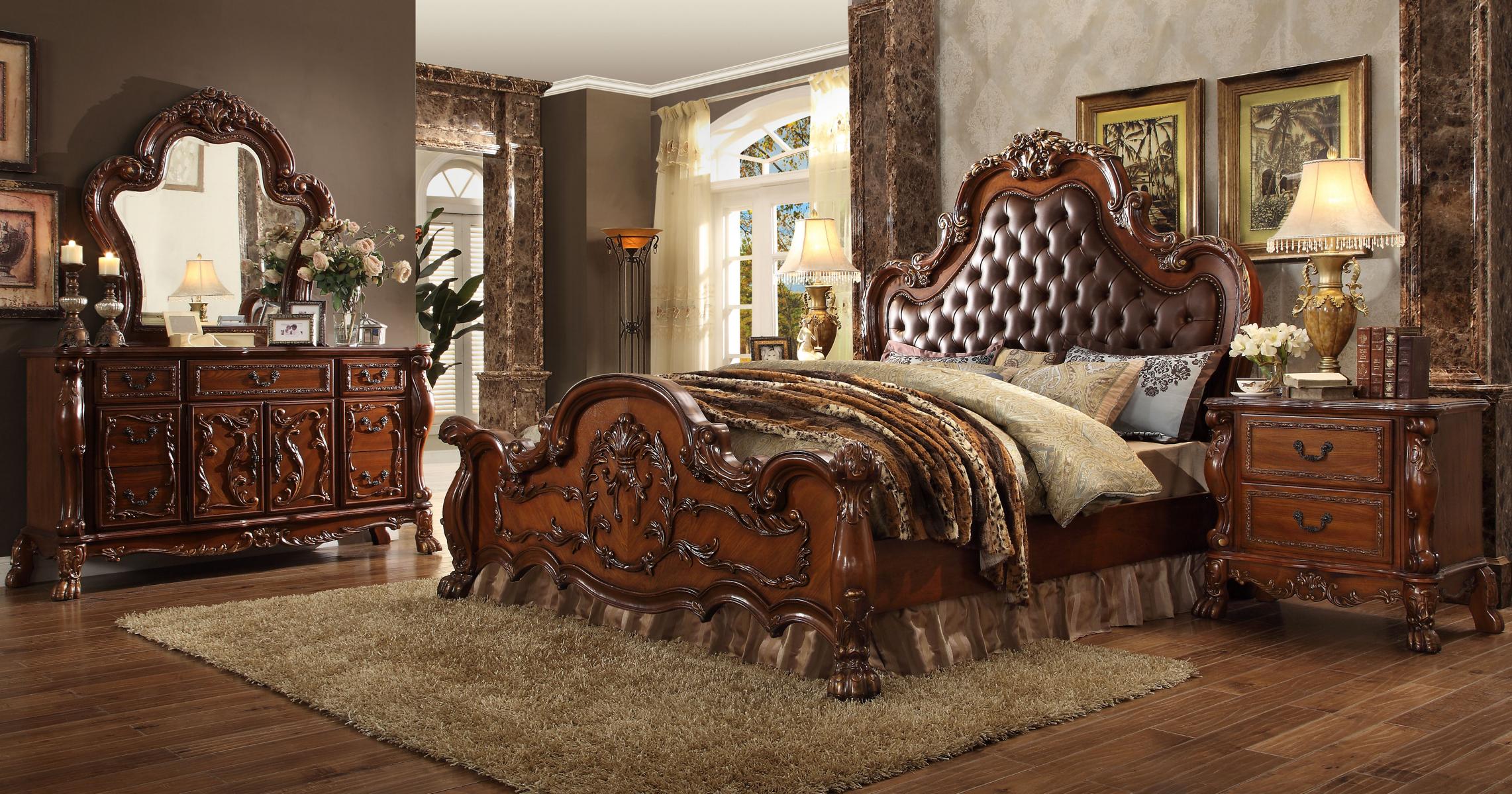 Design Schlafzimmer 5 tlg. Schlafzimmer Komplett Set Bett Nachttisch Kommode Neu
