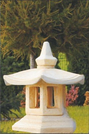 Außenleuchte Laterne Lampe Terrassen Stein Skulptur Leuchte Beleuchtung Garten