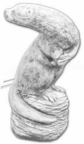 Garten Dekoration Frettchen Terrasse Stein Figuren Figur Deko Statue Skulptur !