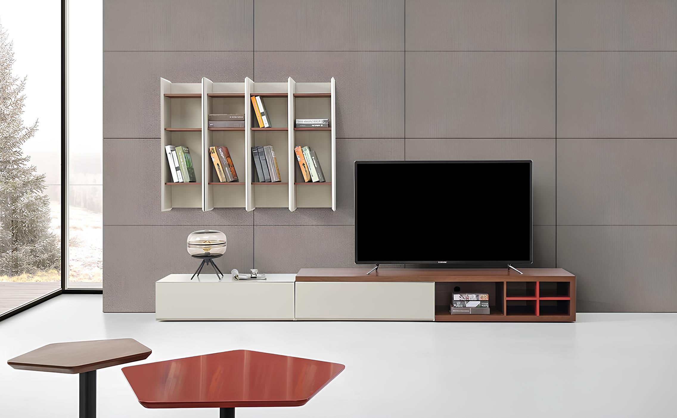 Wandregal Regal Bücherschrank Bücherregal Wohnwand Wohnzimmer Wand Regal Design