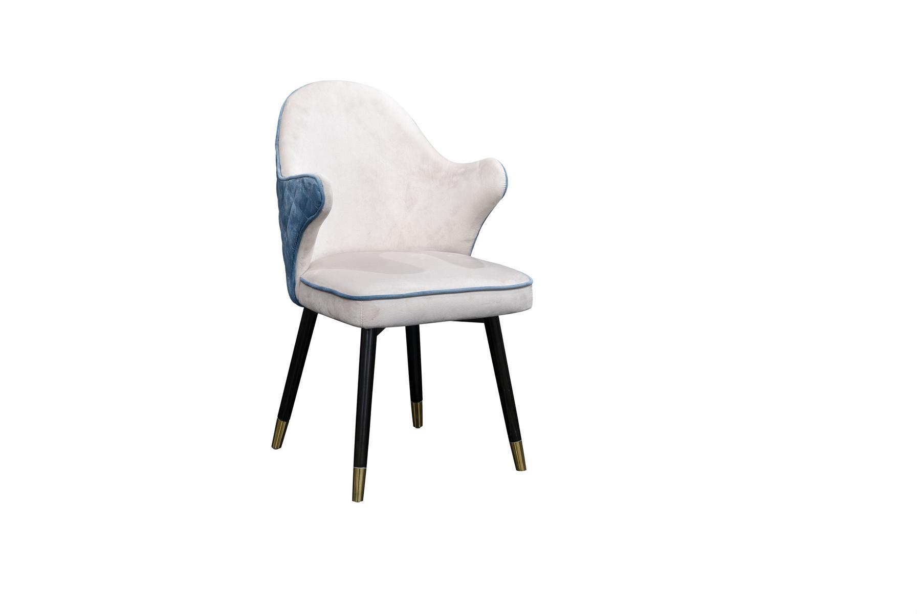 Stuhl 1x Ess Zimmer Polster Sessel Fernseh Lounge Club Textil Sitz Leder Stuhl