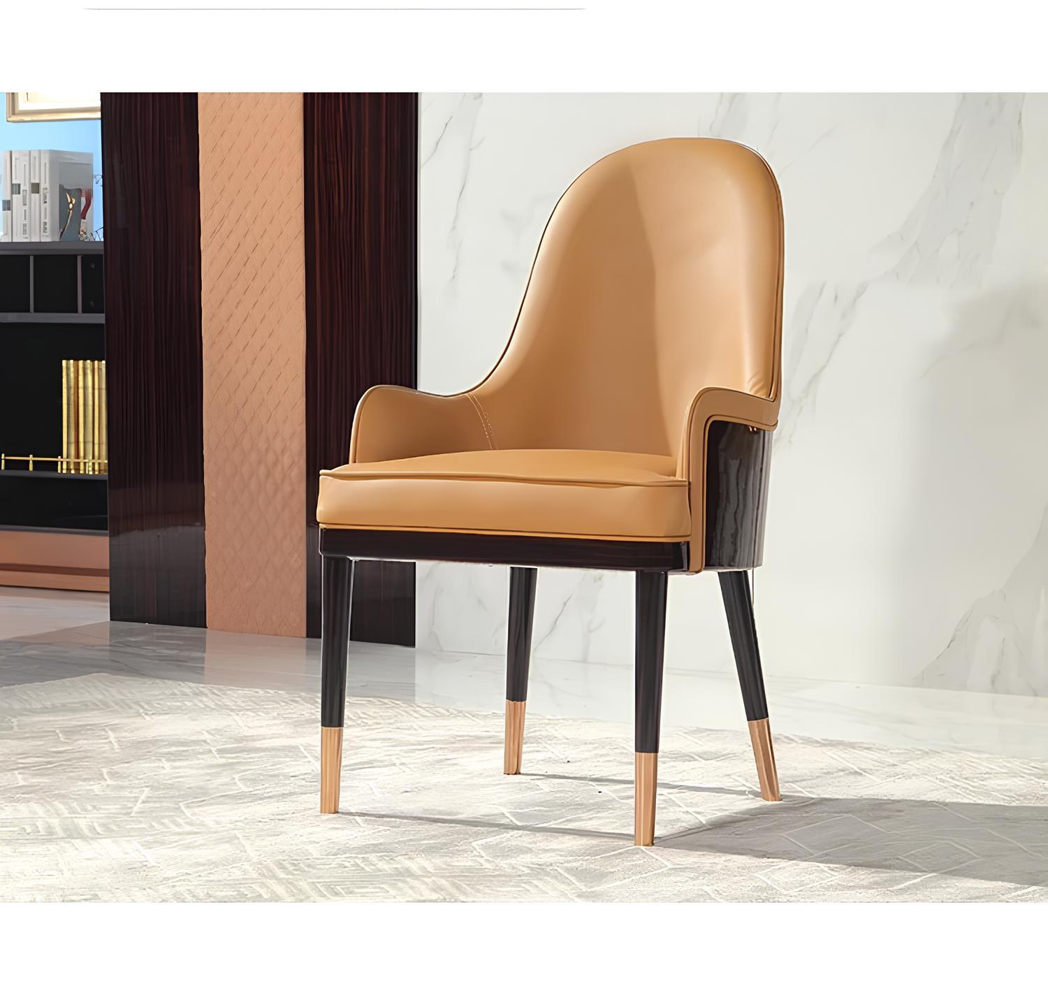 Stuhl 1x Ess Zimmer Polster Stuhl Sessel Fernseh Lounge Club Leder Textil Sitz