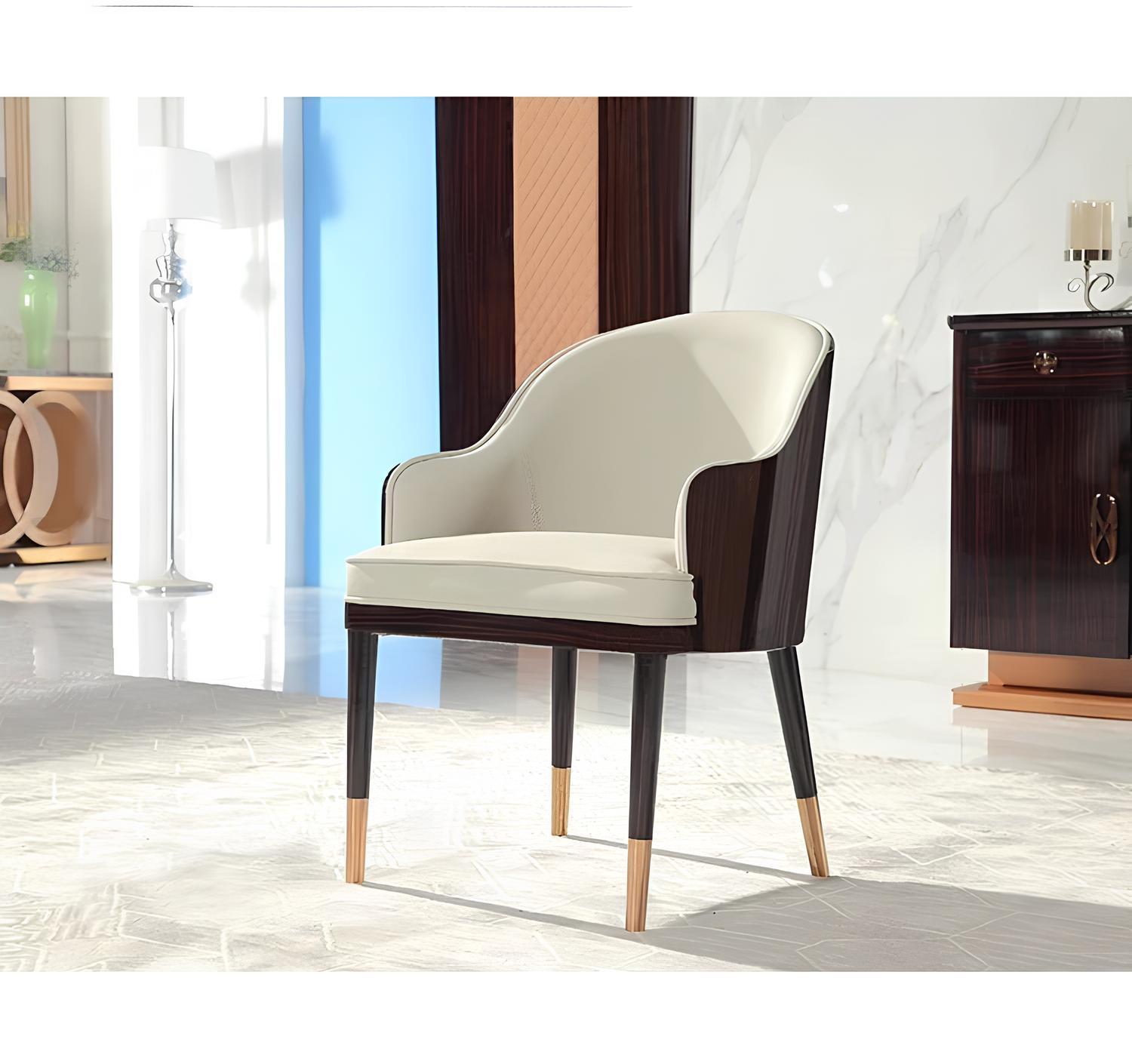 Stuhl 1x Ess Zimmer Polster Stuhl Fernseh Lounge Club Leder Textil Sitz Sessel