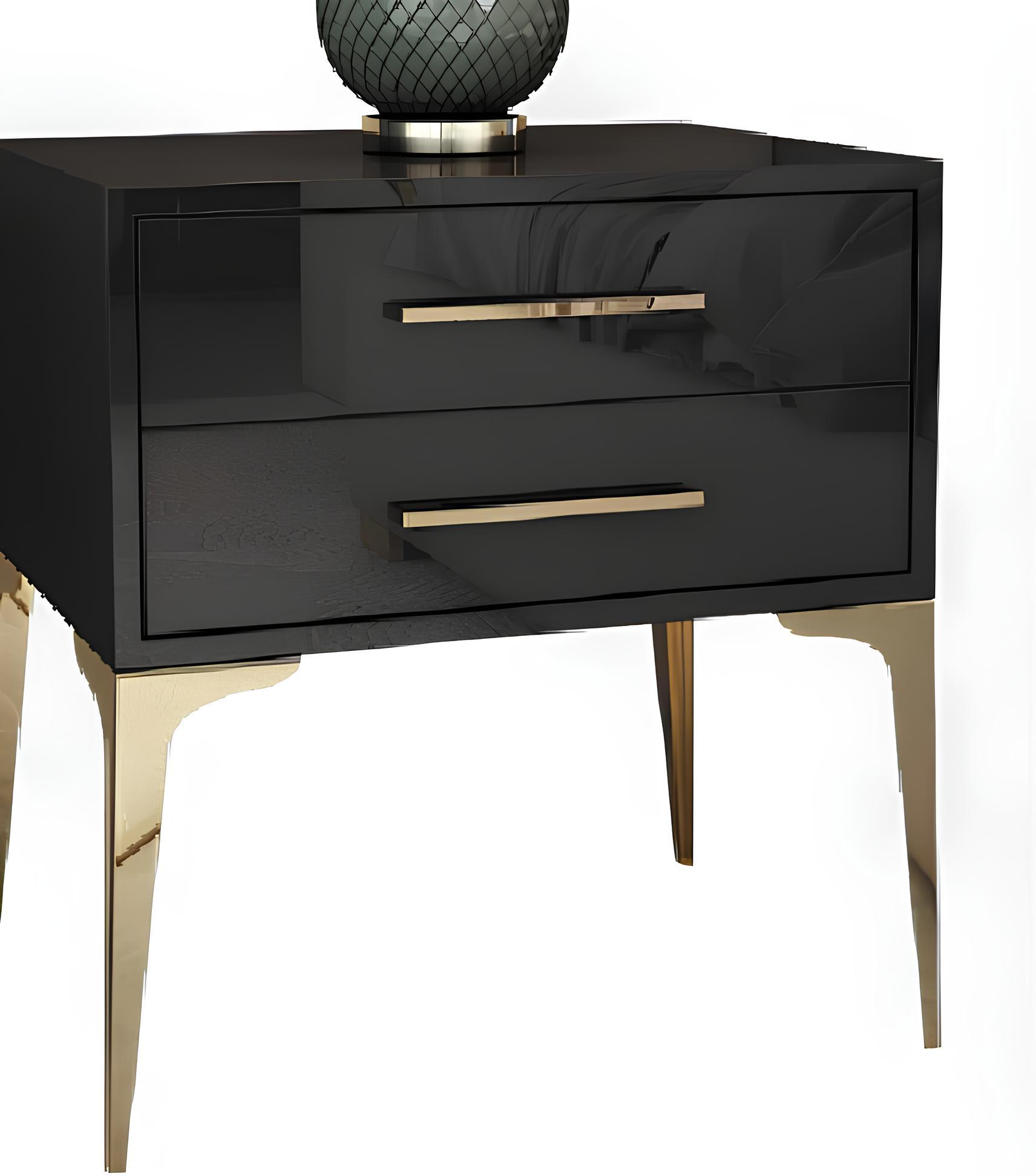 Design Nacht Tisch Konsole Beistell Schlaf Zimmer Metall Glanz Tische Konsolen