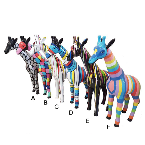 Abstrakte Figur Statue Giraffe Skulptur Deko Garten Design 115cm Statue XXL Zoo