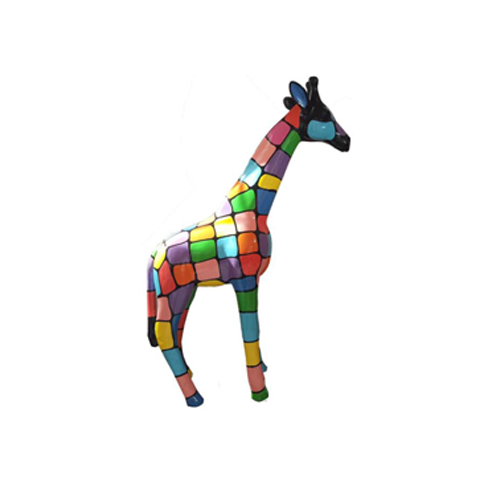 Abstrakte Figur Statue Giraffe Skulptur Deko Garten Design Statue XXL Zoo 115cm