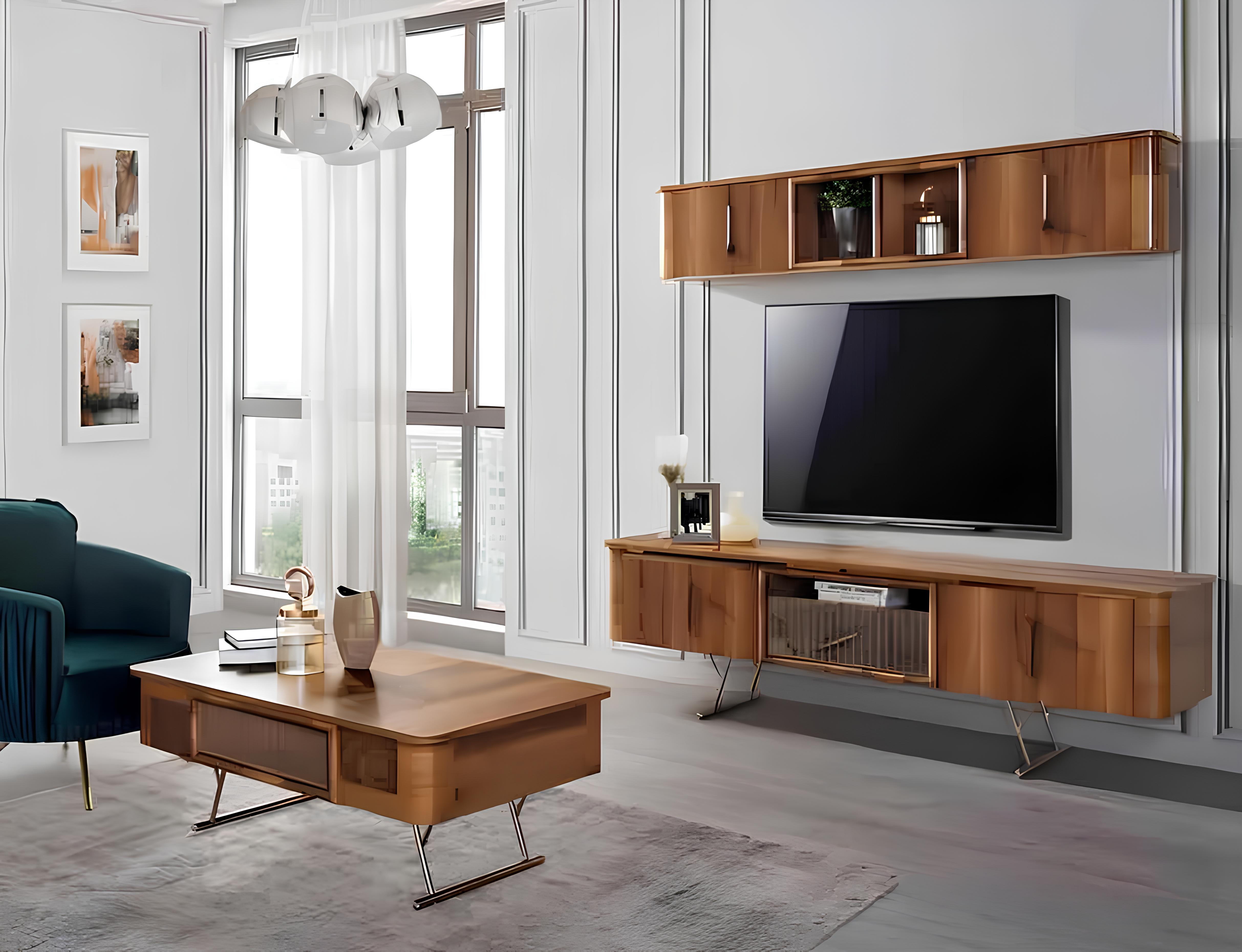 Wohnzimmer Möbel Wohnzimmer Wandregal tv Schrank Wandschränke Regal Holz Möbel