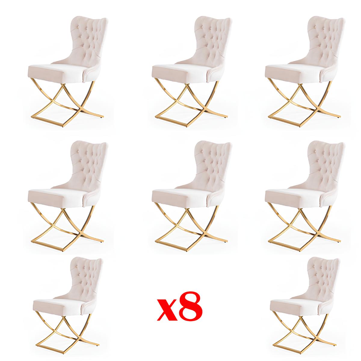 Esszimmer Stuhl Set Stühle Garnitur Komplett Gruppe Esszimmer Garnitur 8x Stück