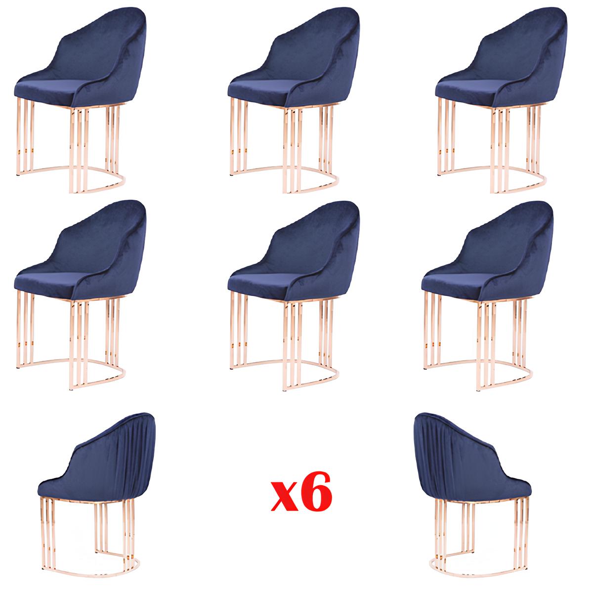 Stühle Set Gruppe Stühle Garnitur 6x Gruppen Sessel Stuhl Polster Hotel Textil