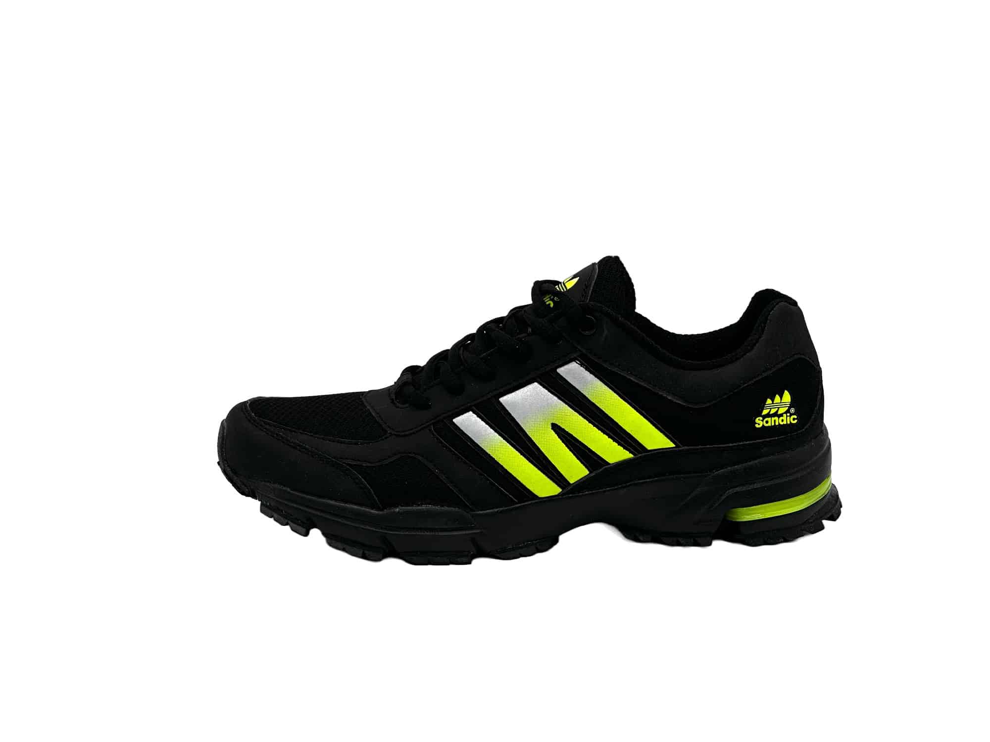 Sneaker atmungsaktive Laufschuhe Schwarz-Grün 42