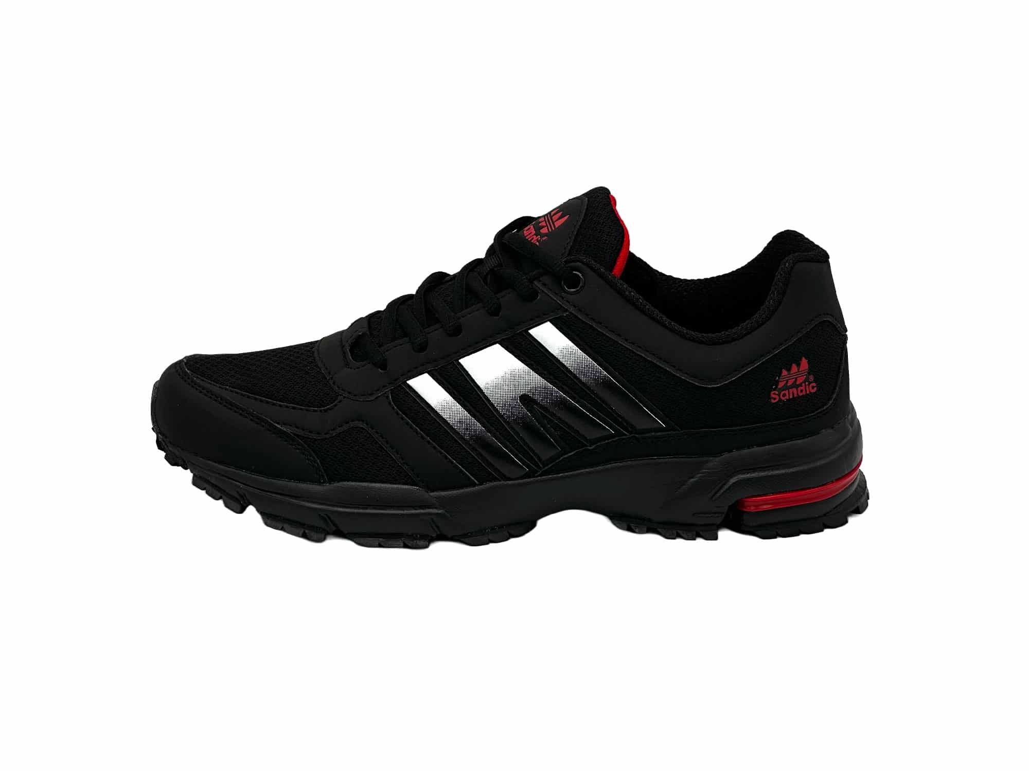 Sneaker atmungsaktive Laufschuhe Schwarz-Weiß-Rot 36