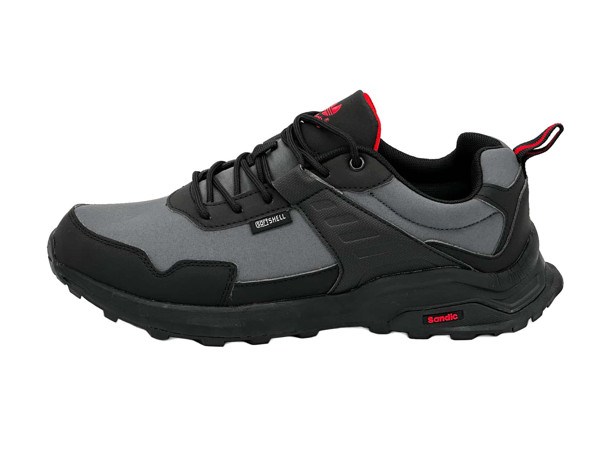 Softshell Trekkingschuhe Wanderschuhe Schwarz-Dunkelgrau 41