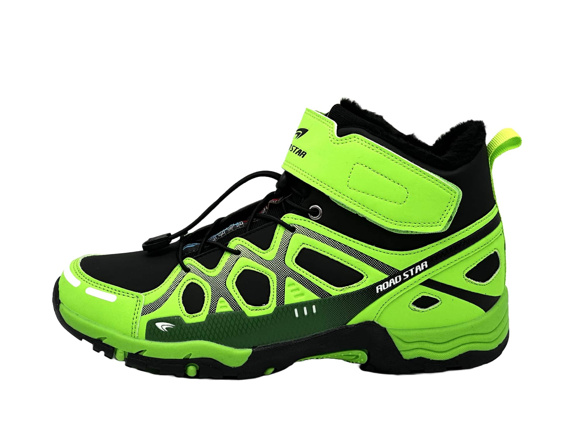 Herren Wanderschuhe gefütterter Stifel Schwarz-Grün 36