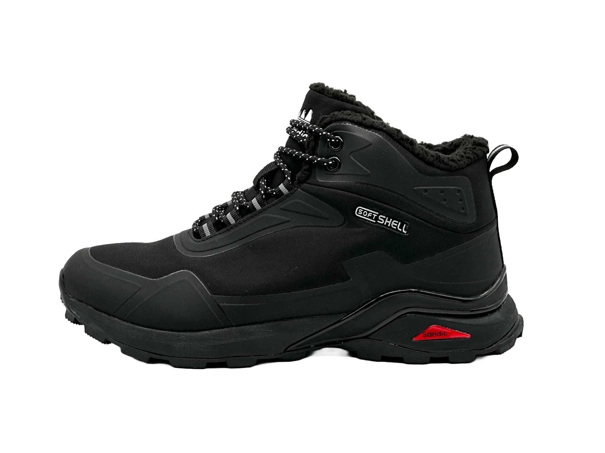 Gefütterte Wanderschuhe Outdoorschuhe Stiefel Schwarz 36