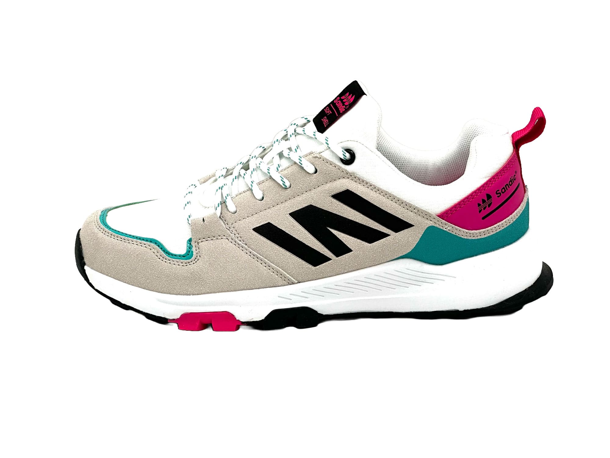 Trekkingschuhe Outdoor Wanderschuhe Soft shell Beige-Weiß-Fuchsia 36