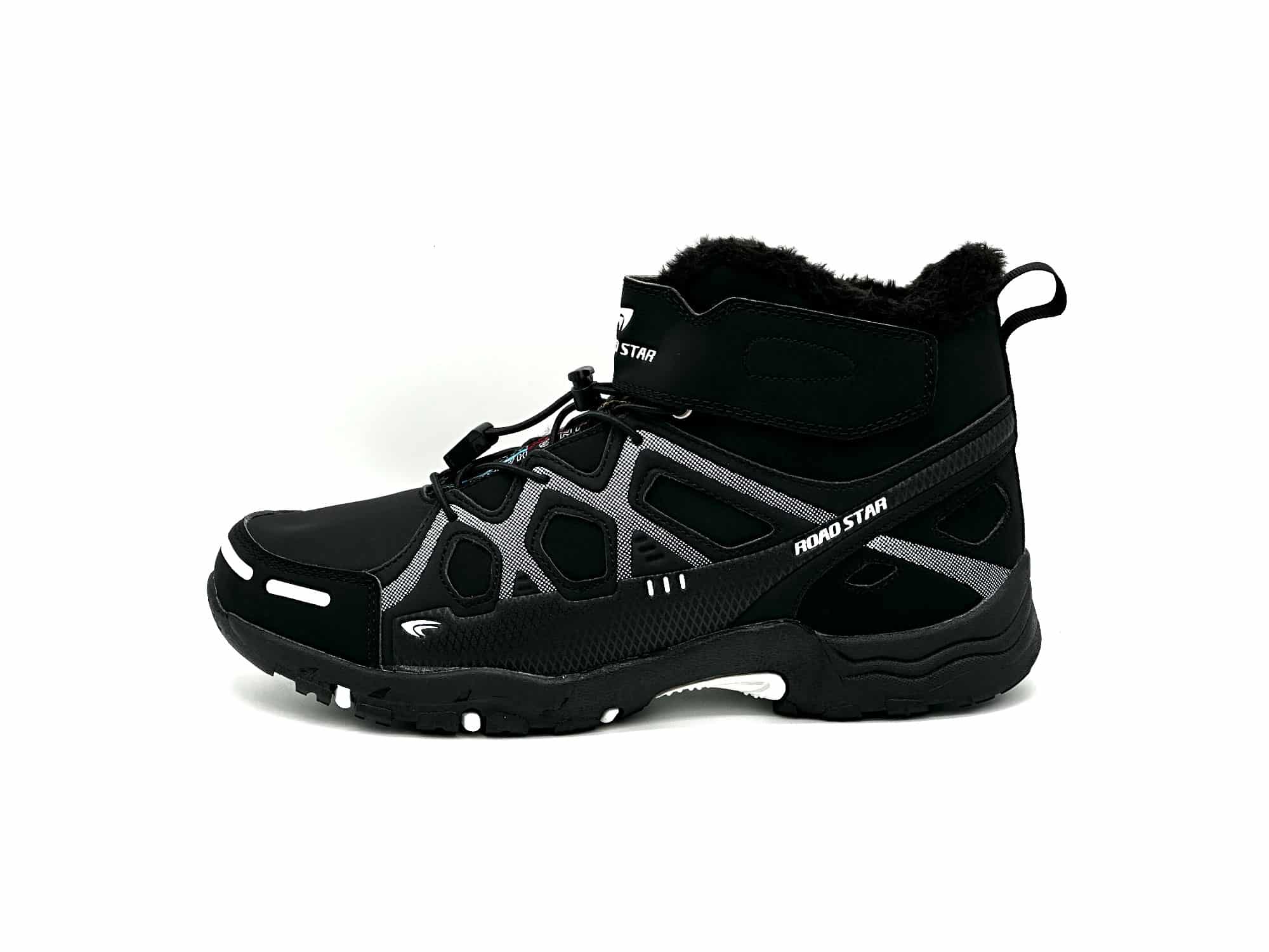 Herren Wanderschuhe gefütterter Stifel Schwarz-Weiß 36