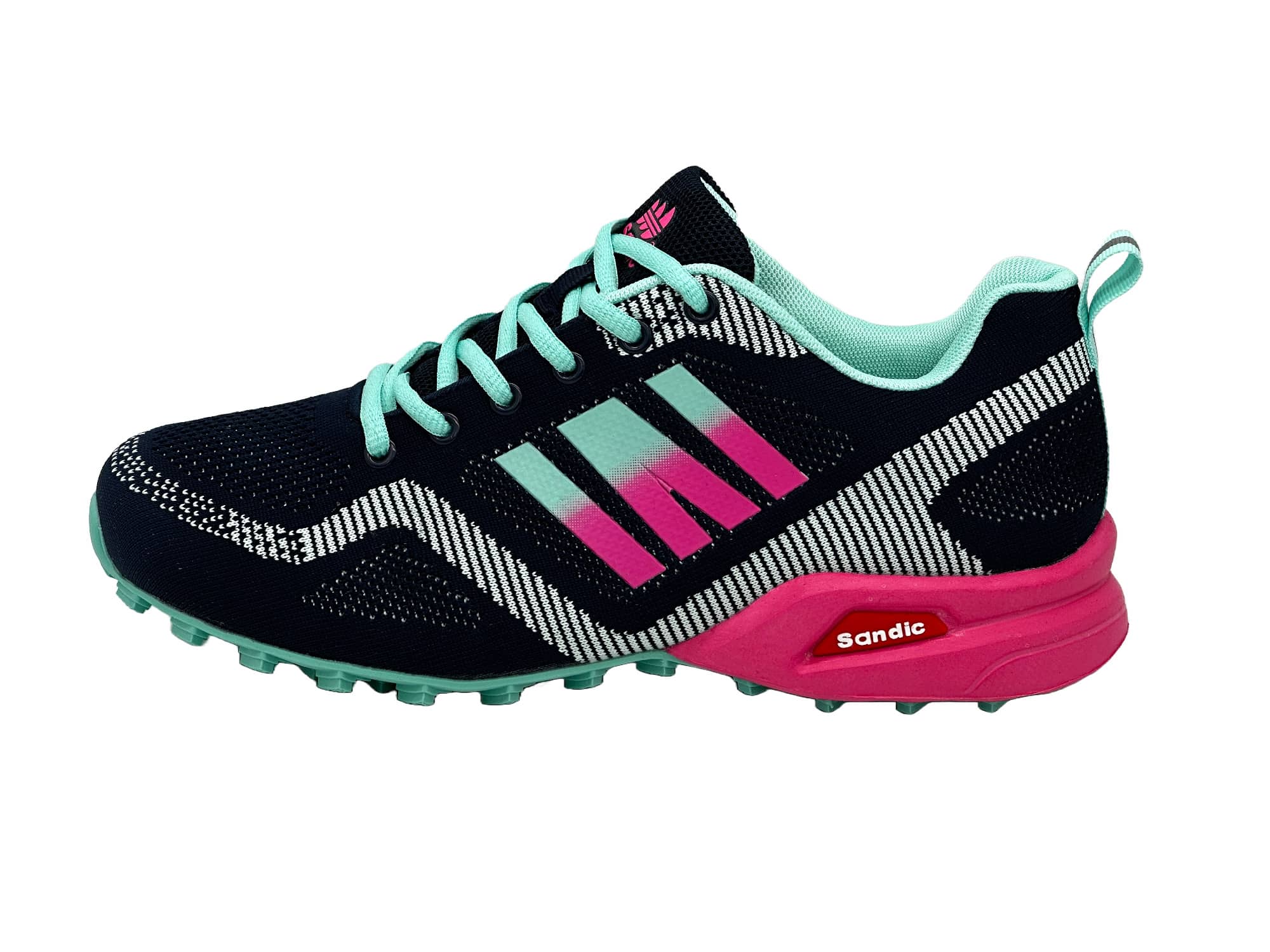 Laufschuhe  Sneaker Turnschuhe Navy-Minzgrün-Fuchsia 36