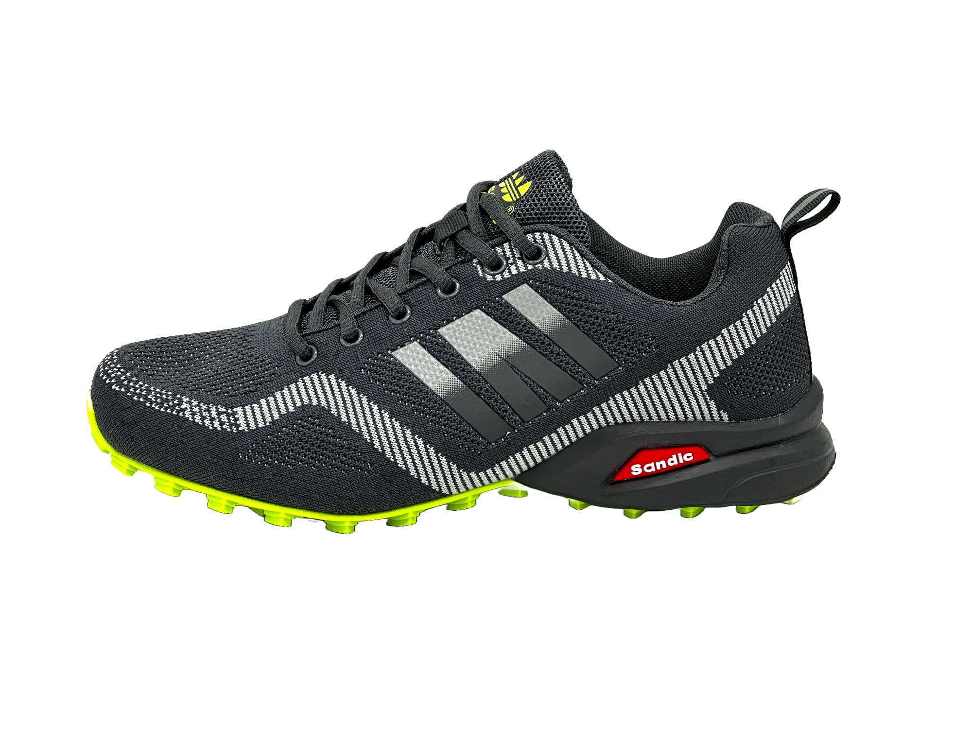 Laufschuhe  Sneaker Turnschuhe Dunkelgrau-Grau-Grün 36