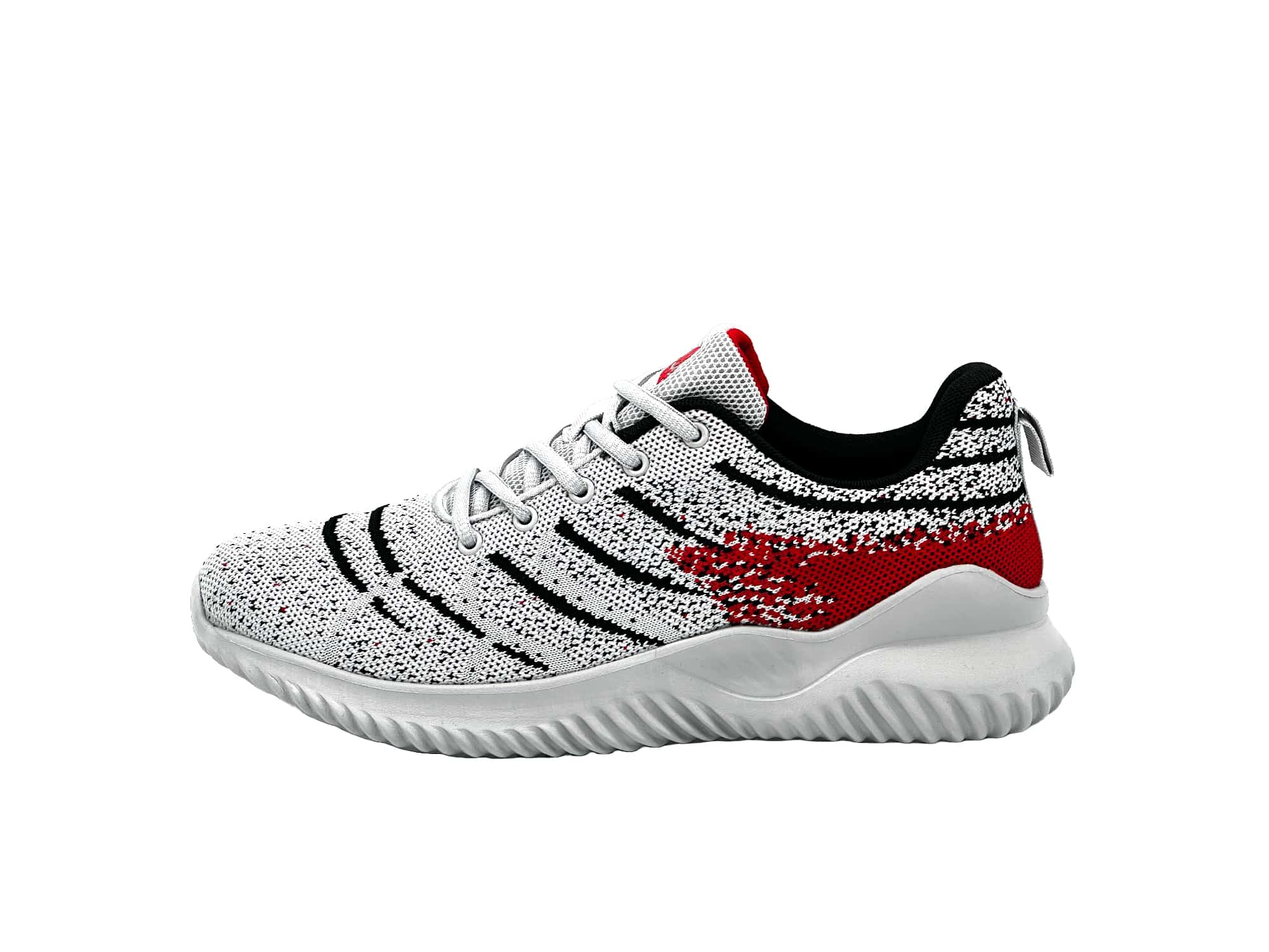 Laufschuhe Running Trekkingschuhe Grau-Schwarz-Rot 36