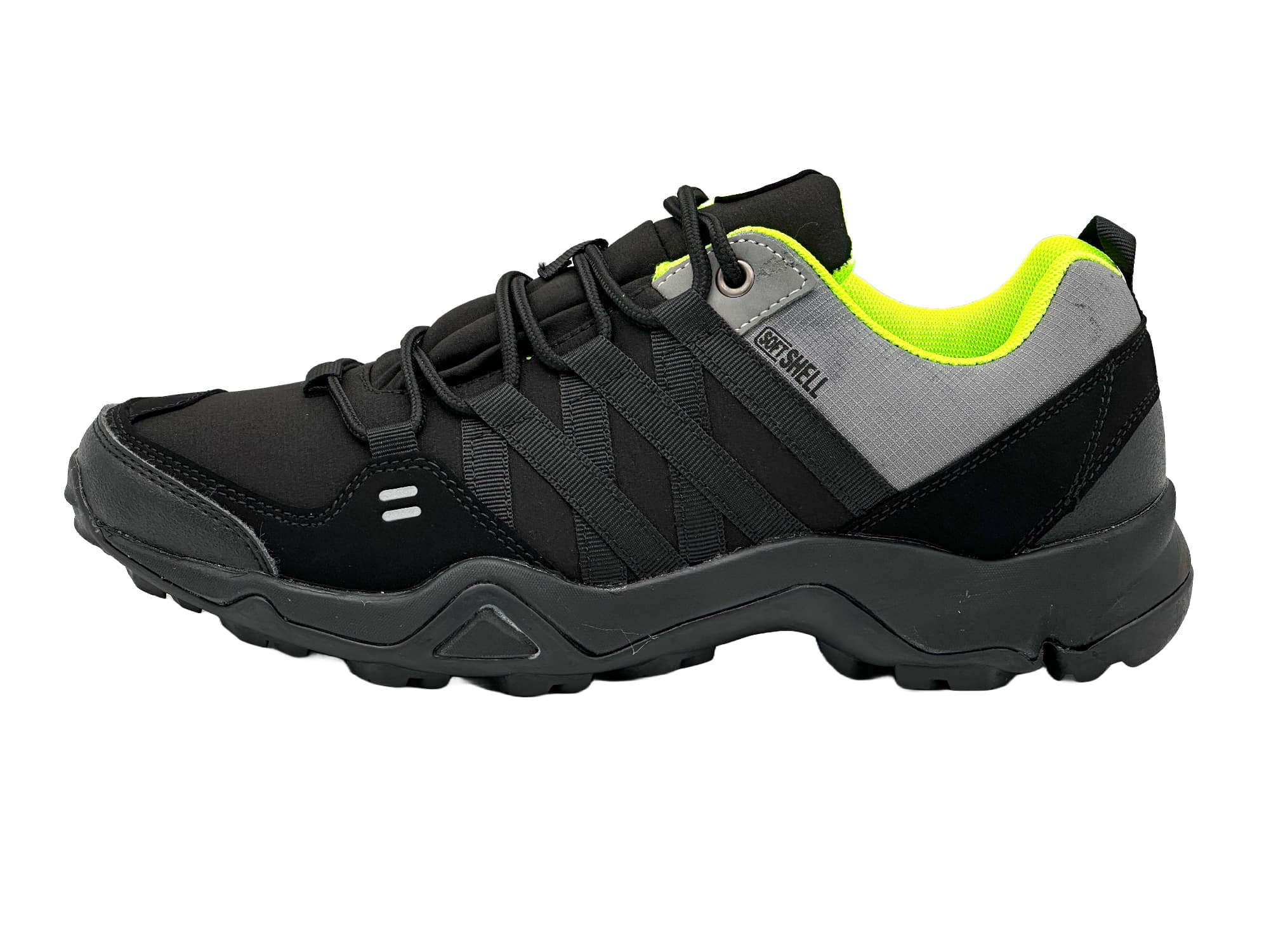 Herren atmungsaktive Wanderschuhe Schwarz-Grün 41