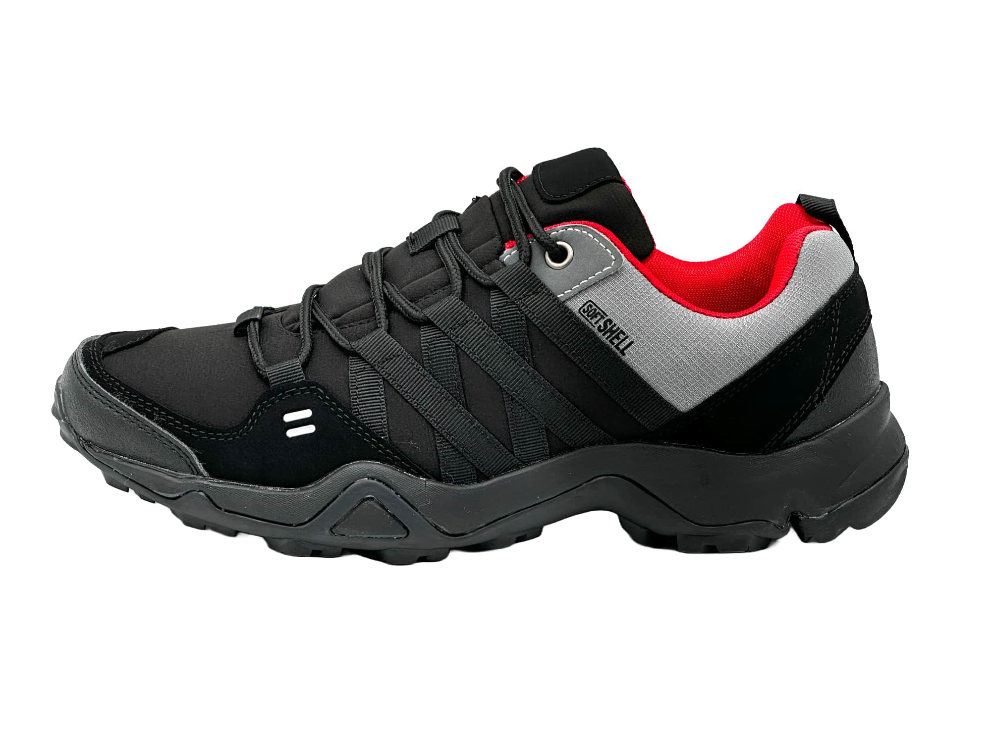 Herren atmungsaktive Wanderschuhe Schwarz-Rot 41