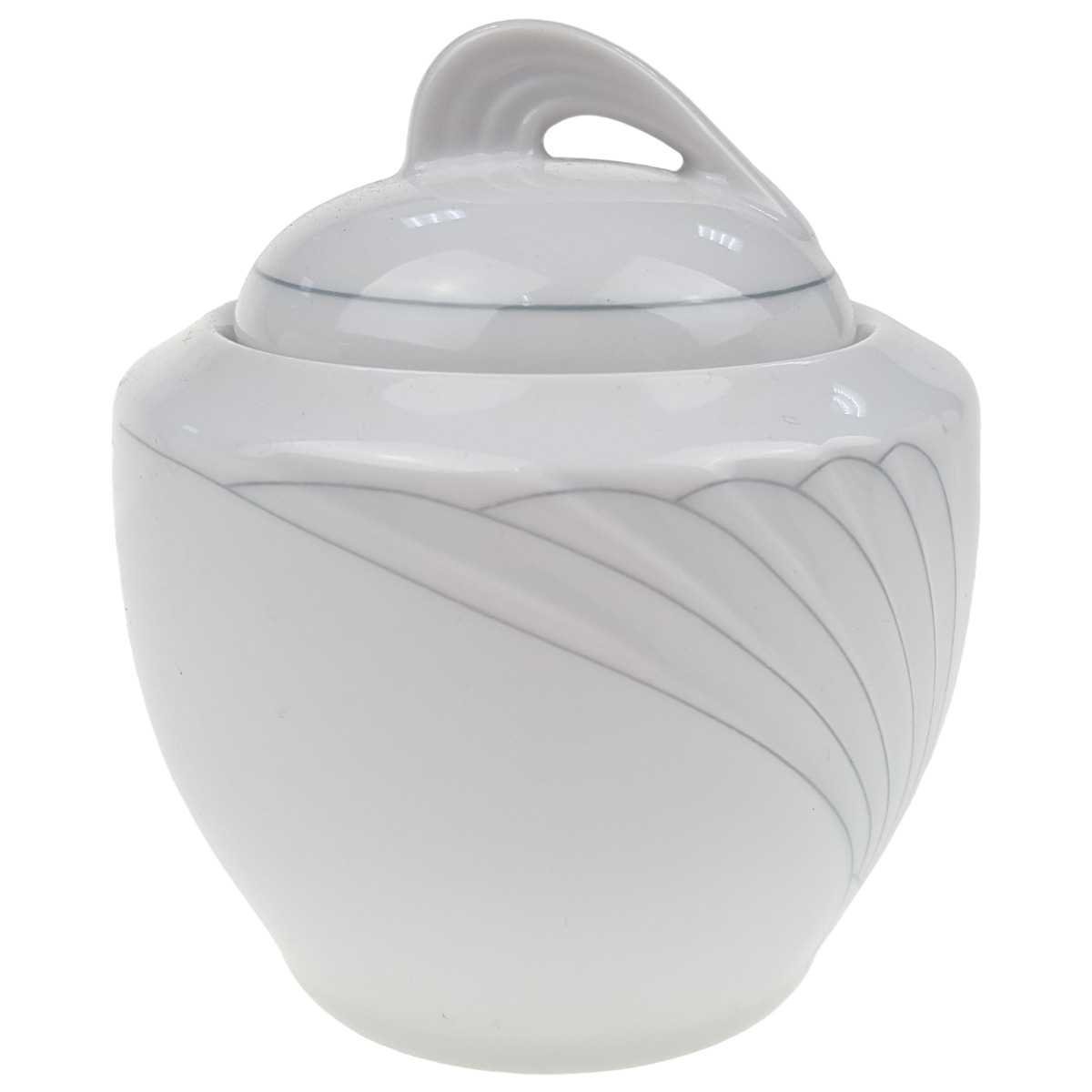 Zuckerdose Winterling Röslau Relief graue Streifen gebraucht - sehr gut