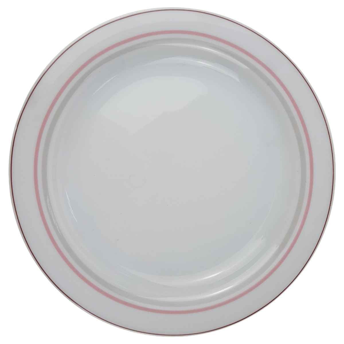 Kuchenteller Dessertteller 19,3 cm Winterling Kirchenlamitz Simona Rosa Grau Braun Streifen gebraucht - sehr gut