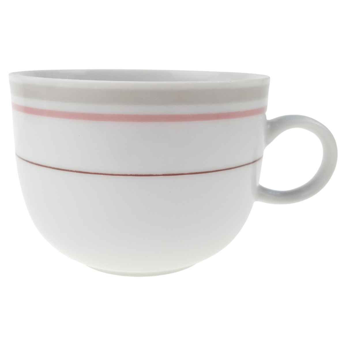 Kaffeetasse Winterling Kirchenlamitz Simona Rosa Grau Braun Streifen gebraucht - sehr gut