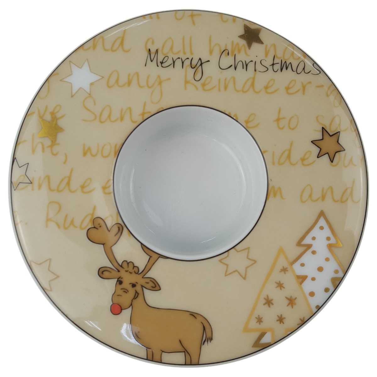 Kerzenhalter Teelichthalter Arzberg Santa's Reindeer Weihnachten