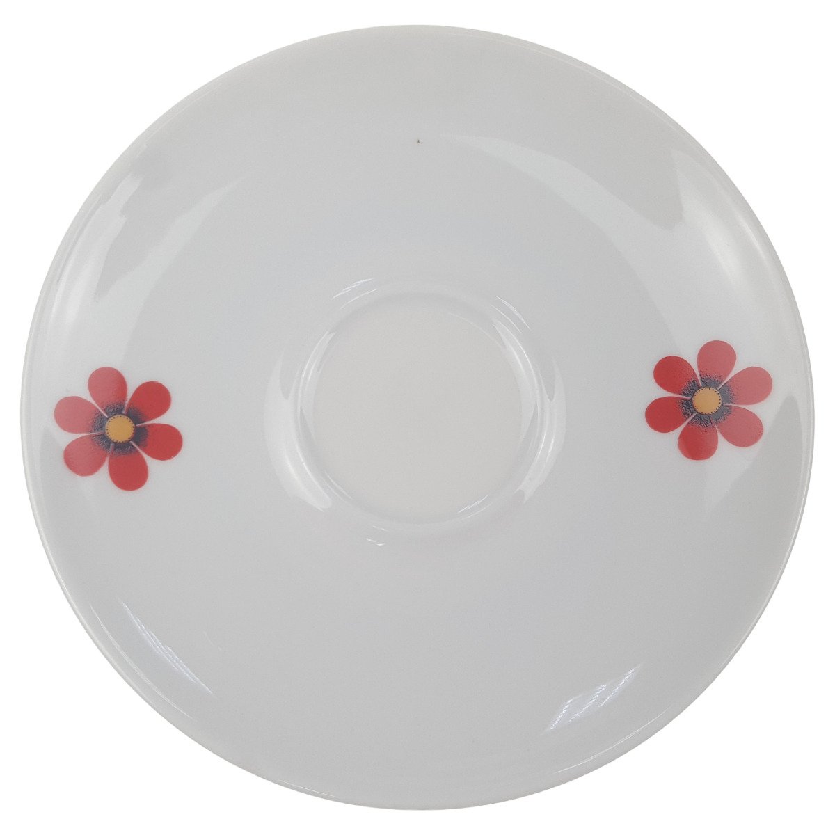 Untertasse für Kaffee 15,2 cm Winterling Röslau Rote Blumen gebraucht - gut
