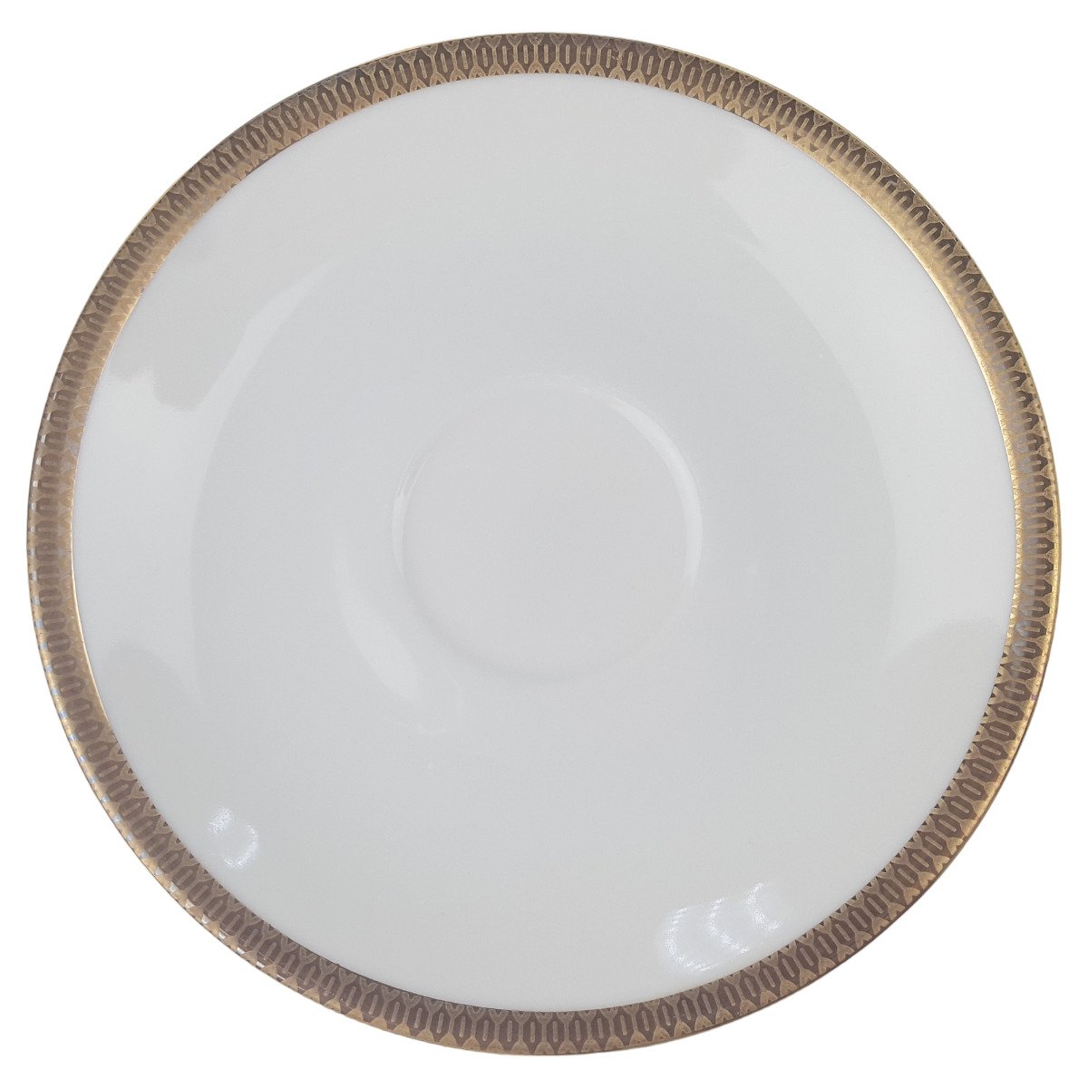 Untertasse für Kaffee 15 cm Händel Bavaria Goldrand 7 mm gebraucht - gut