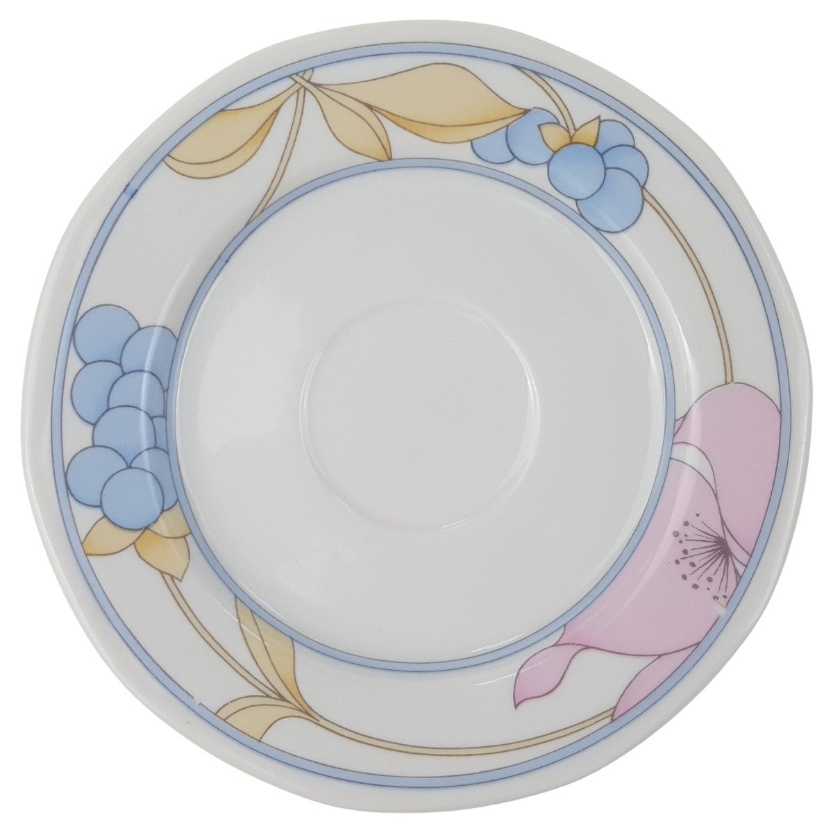 Untertasse für Kaffee 15,5 cm Atelier Porzellan Bunte Blumen gebraucht - gut