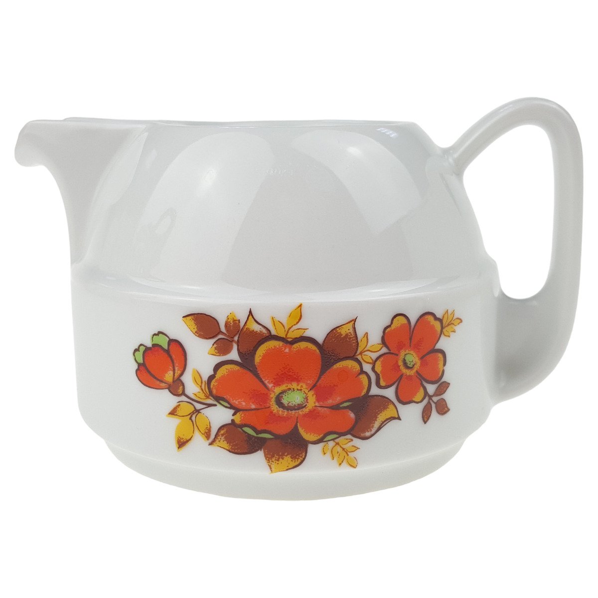 Milchkännchen Schirnding Blumen Braun Orange gebraucht - sehr gut