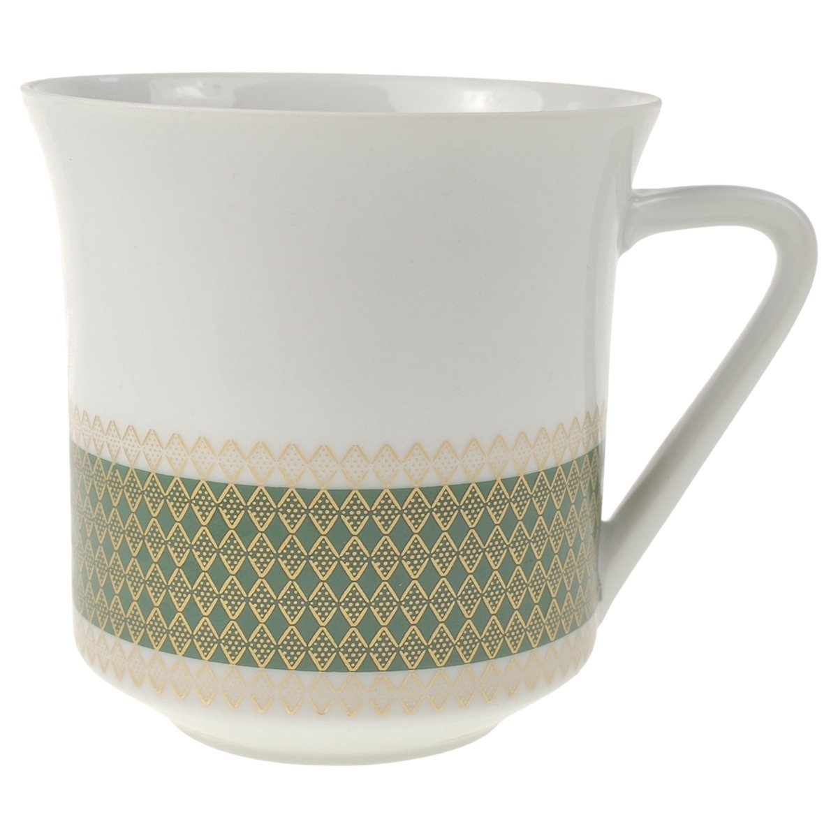 Kaffeetasse Tasse Thomas Porzellan Rheinland grün gold Rautendekor gebraucht - sehr gut