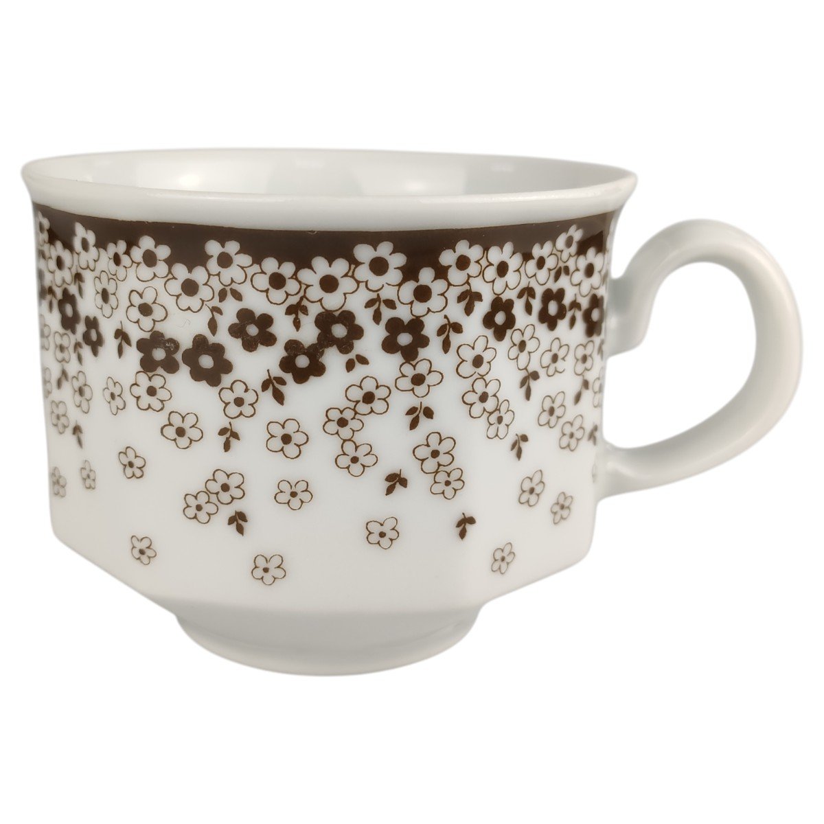 Kaffeetasse Arabella Atelier Blumendekor braun Blumen gebraucht - gut