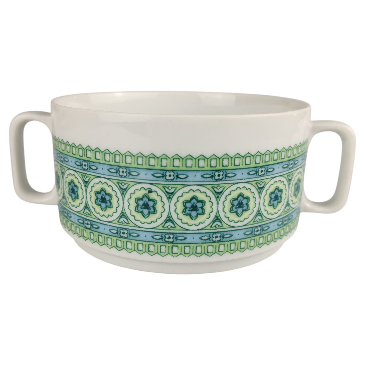 Suppentasse Seltmann Weiden Vohenstrauß grün blau Blumendekor Blumen gebraucht - gut