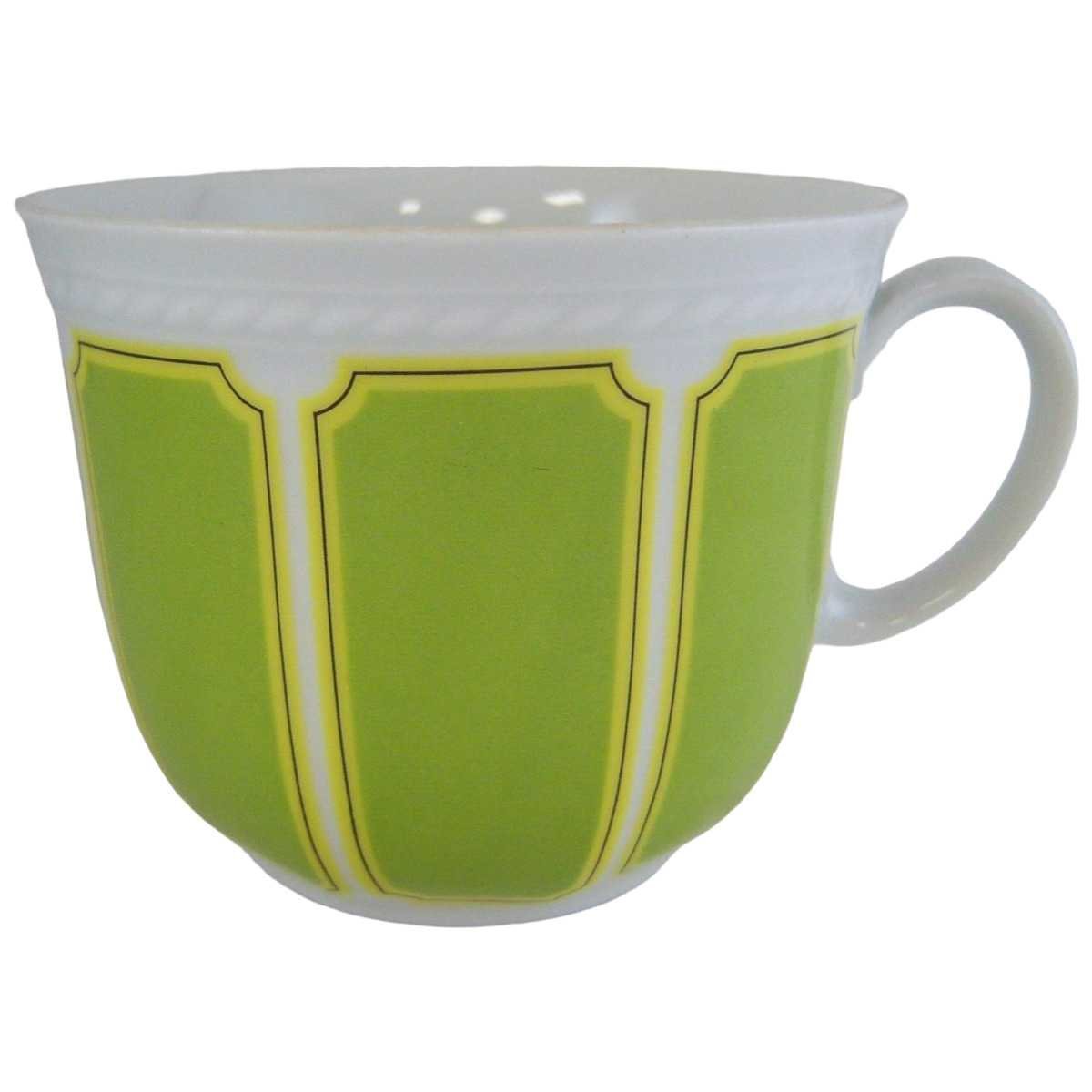 Kaffeetasse Tasse Schirnding Bavaria Paris weiss grün gebraucht - sehr gut