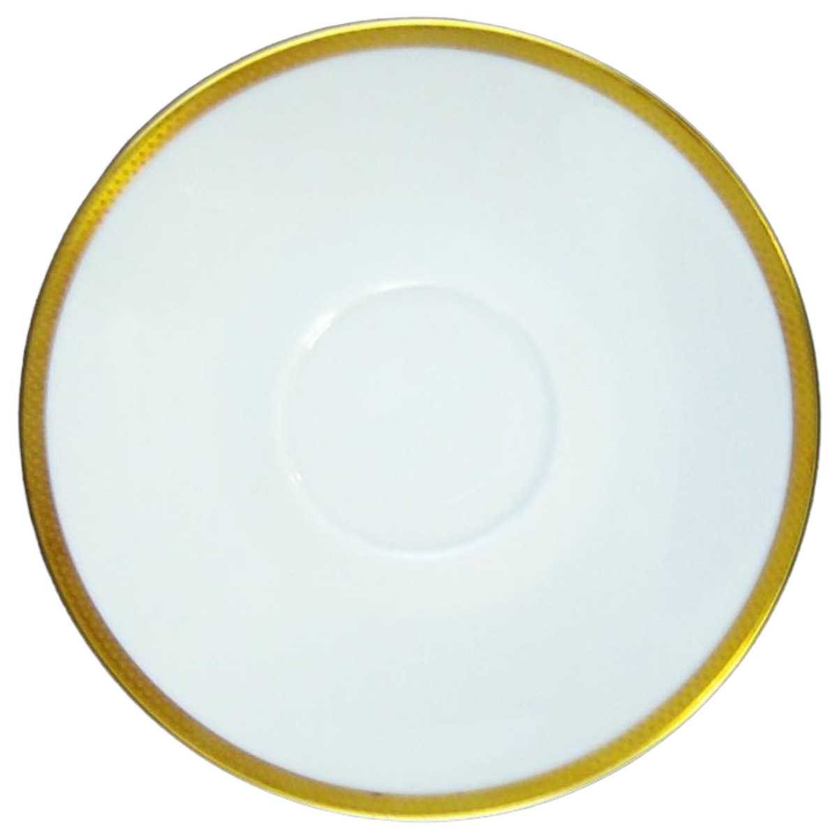 Untertasse für Kaffee Goldrand 14,5 cm Rosenthal Form 2000 Ätzgoldrand mit Rauten 3702 gebraucht - sehr gut