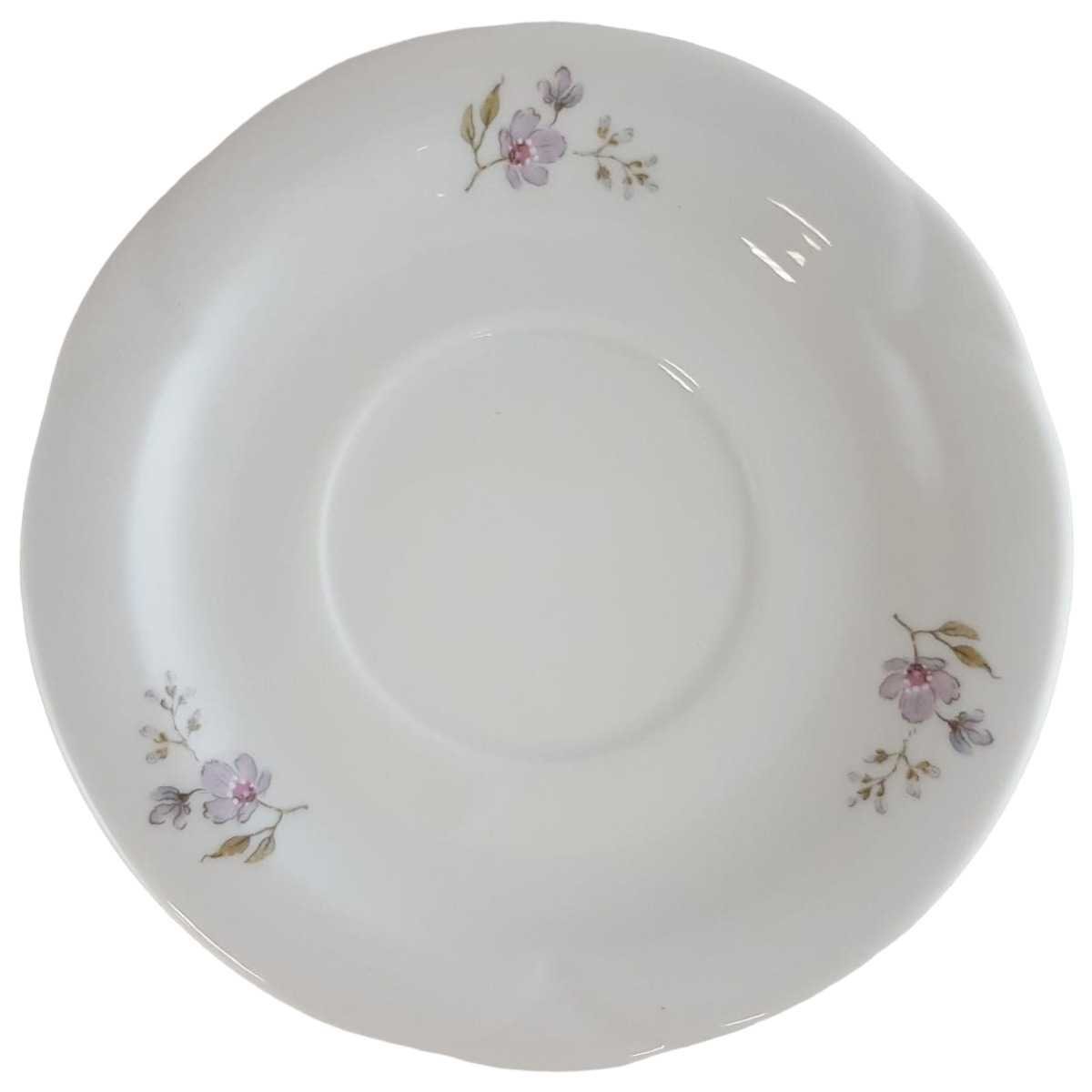 Untertasse für Kaffee 14,4 cm Arzberg Corso lila Blüten gebraucht - sehr gut