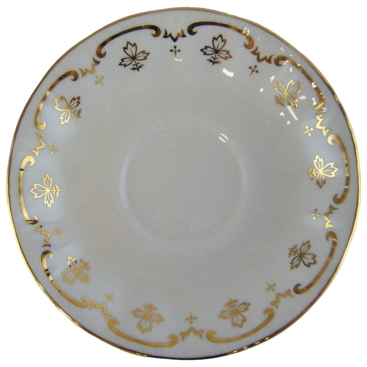 Untertasse für Kaffee Goldrand Golddekor 13,8 cm Royal Osborne gebraucht - sehr gut