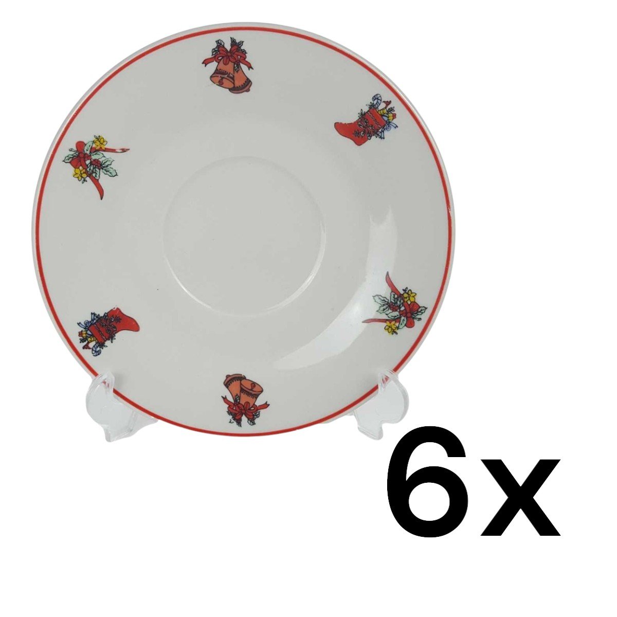 6er Set Untertasse Royal Five Stars Weihnachten