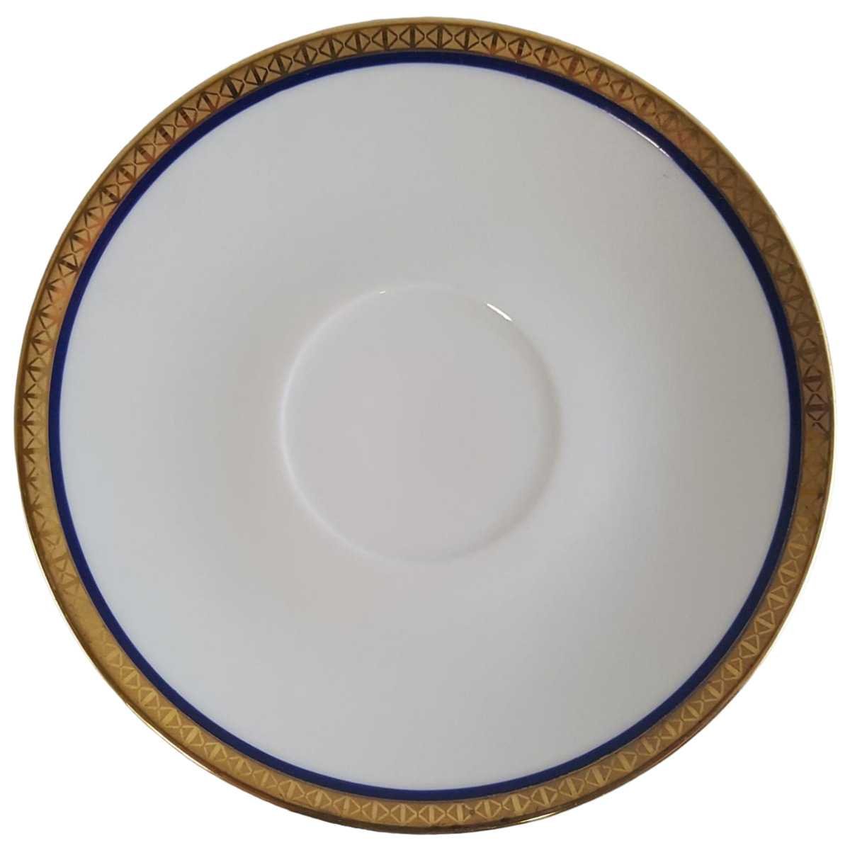 Untertasse für Kaffee 14,8 cm Winterling Kirchenlamitz Kobalt goldene Bordüre gebraucht - gut